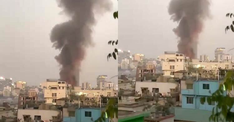 কড়াইল বস্তি জ্বলছে, ফায়ার সার্ভিসের ১১টি ইউনিট যানজটে